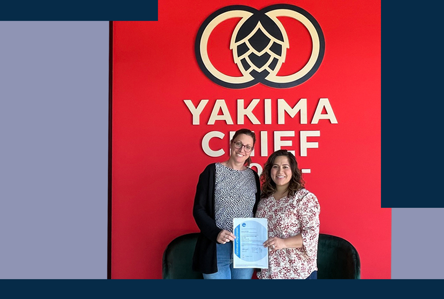 Yakima Chief Hops employees holding FSSC 22000 certificate